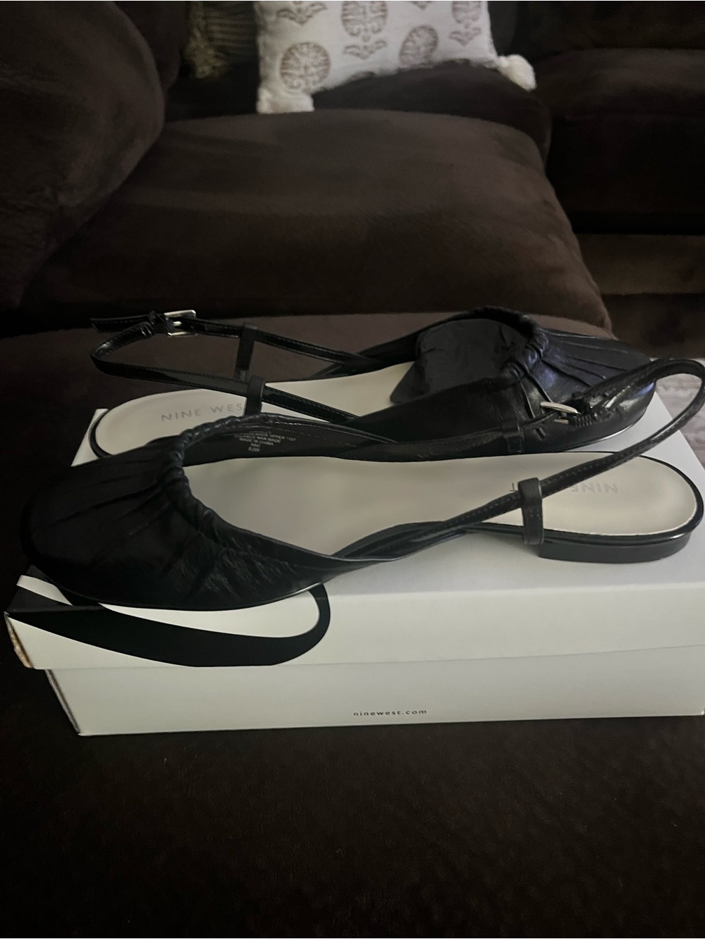 Nine West Slingback Flats 8.5